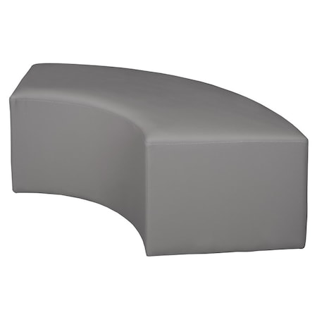 Regency Regency Aurora Curved Vinyl Ottoman- Grey N6265GY